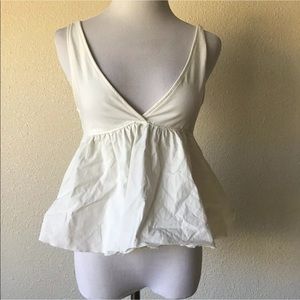Urban outfitters white peplum tank top blouse R9